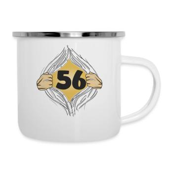 56 HEMD AUFZIEHEN - Emaille-Tasse - Weiß - Rechts