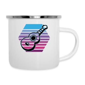 Ukulelen Vitage - Emaille-Tasse - Weiß - Rechts