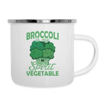 Broccoli Is My Spirit Vegetable Veggie Broccolies - Camper Mug - white - Right