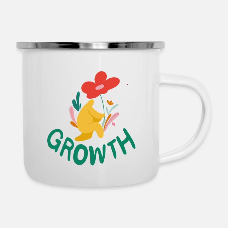 Growth - Emaille-Tasse - Weiß