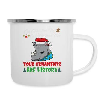 Oh Christmas Tree Your Ornaments Are History - Camper Mug - white - Right