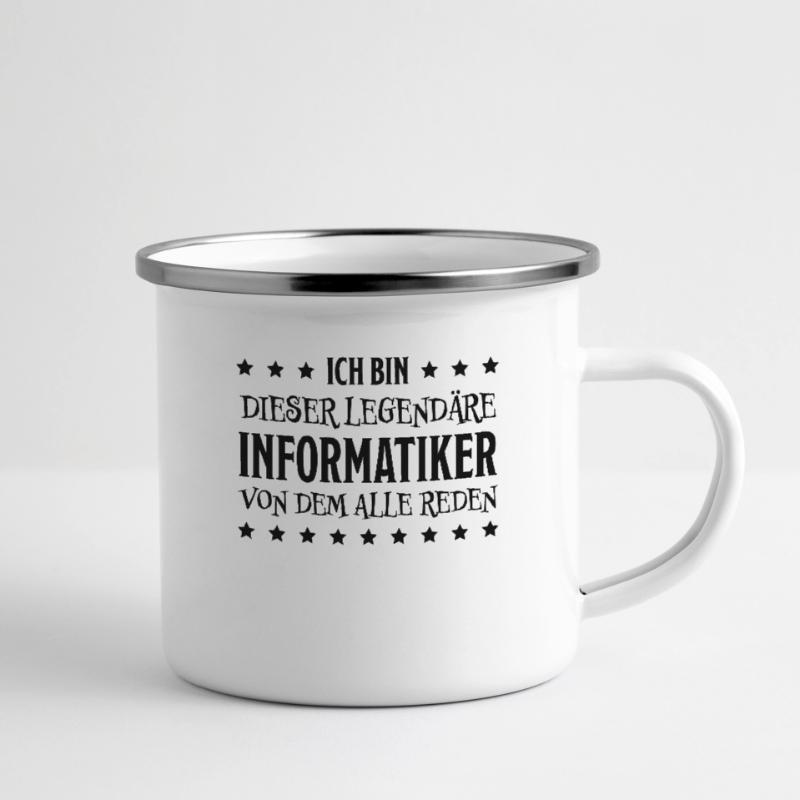 Informatiker Lustig Spruch Programmierer Geschenk Emaille-Tasse