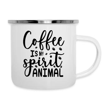 Coffee Is My Spirit Animal - Coffee Saying - Camper Mug - white - Right