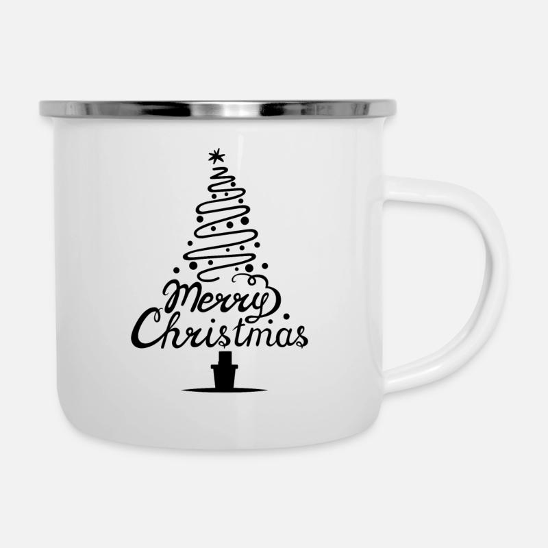Merry Christmas - Christmas Tree - Camper Mug - white
