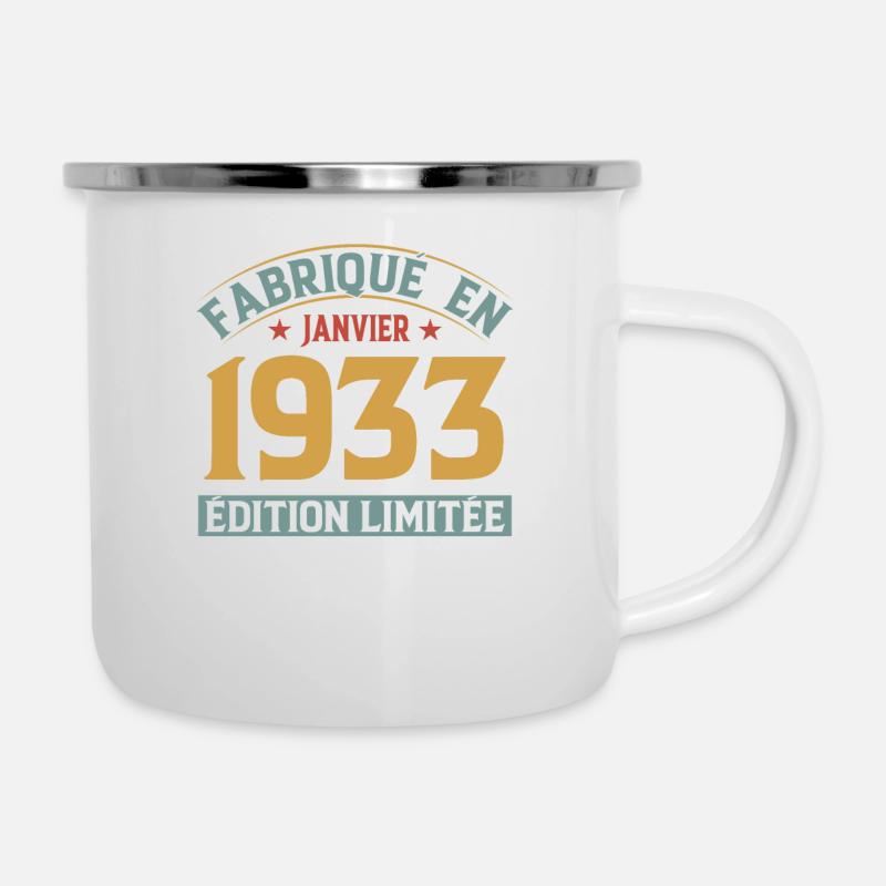Fabriqué En Janvier 1933 Édition Limitée - Tasse émaillée - blanc