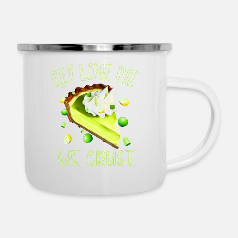 Key Lime Pie we crust - Emaille-Tasse - Weiß