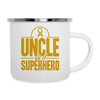 Survivant du ruban jaune d’un cancer infantile - Tasse émaillée - blanc - Droite
