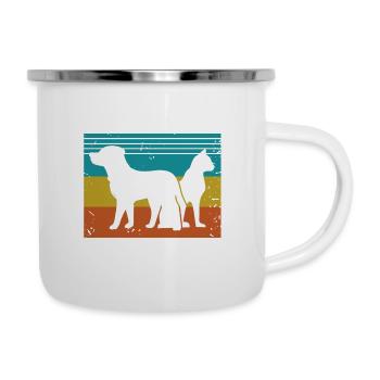 Protect Animals Retro Vintage Animal Protection - Camper Mug - white - Right