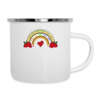 Front Office Squad - Schulverwaltung Verwaltung - Emaille-Tasse - Weiß - Rechts