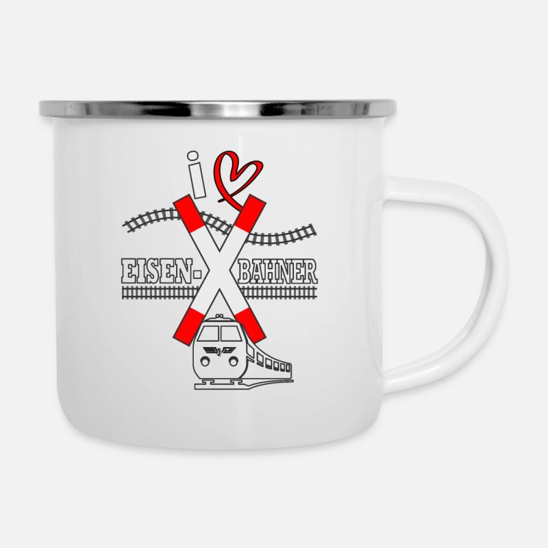 i love Railroad Model Railway - Camper Mug - white