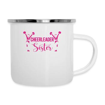 My favorite cheerleader is my sister - Camper Mug - white - Right