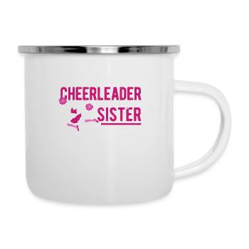 My favorite cheerleader is my sister - Camper Mug - white - Right