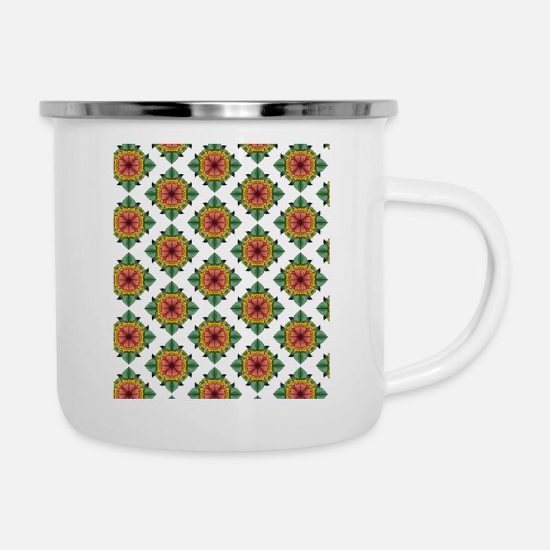 Mandala drawn pattern - Camper Mug - white