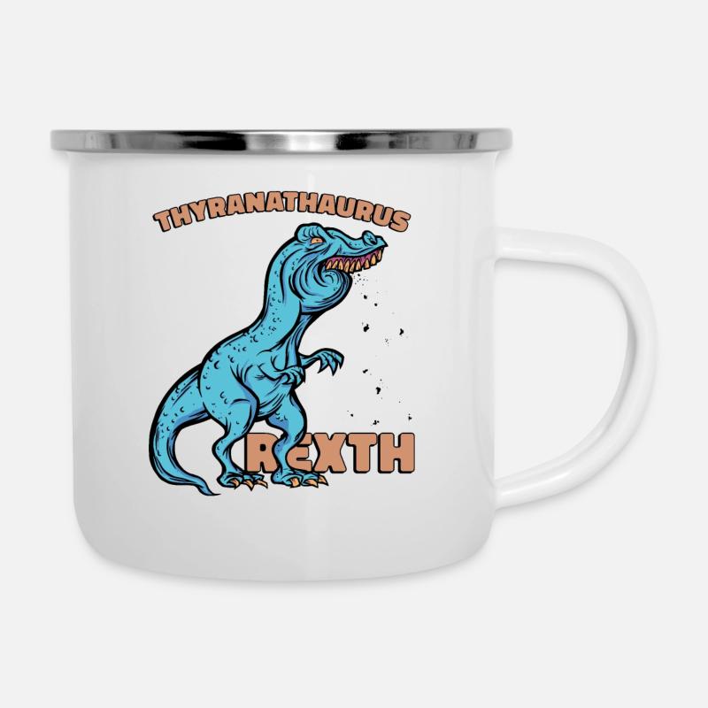 Funny T-Rex - Camper Mug - white