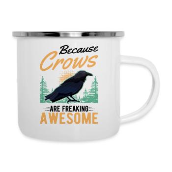 Parce que les corbeaux sont des corbeaux géniaux - Tasse émaillée - blanc - Droite