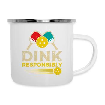 Dink Paddle Sports Pickleball responsable - Tasse émaillée - blanc - Droite