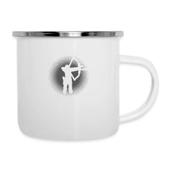 Ne sous-estimez jamais un tir à l’arc gaucher - Tasse émaillée - blanc - Droite