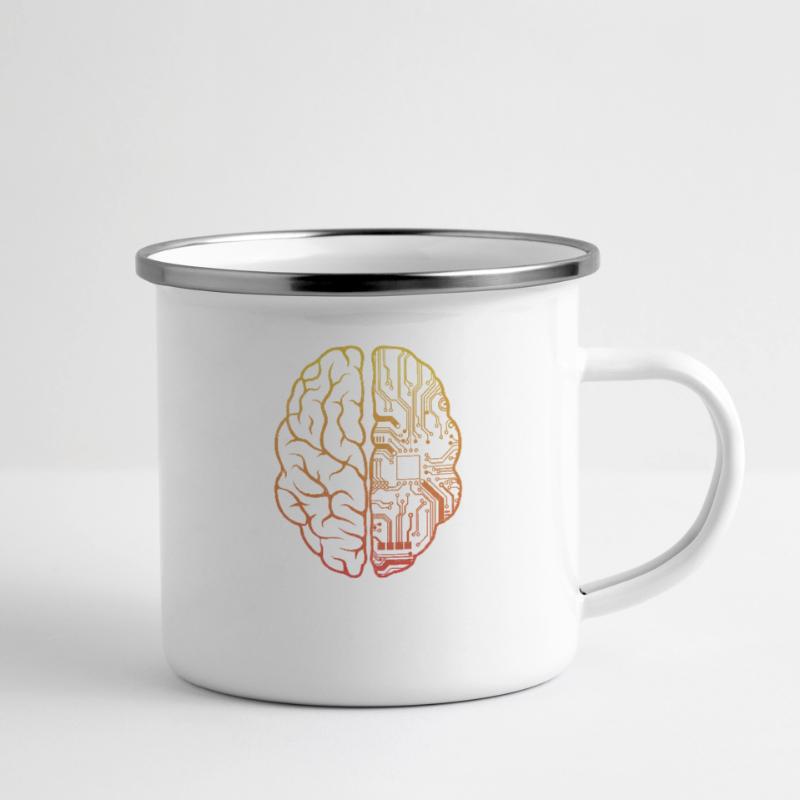 Programmeur Coding - Developer Programming Brain Tasse émaillée