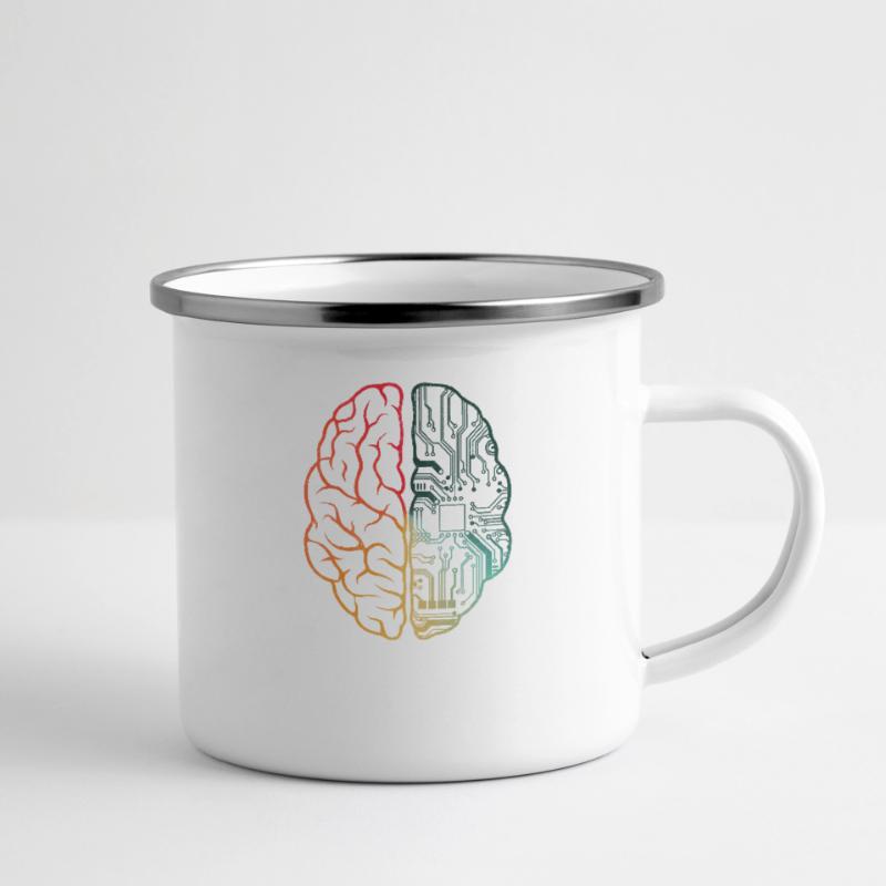 Programmeur Coding - Developer Programming Brain Tasse émaillée