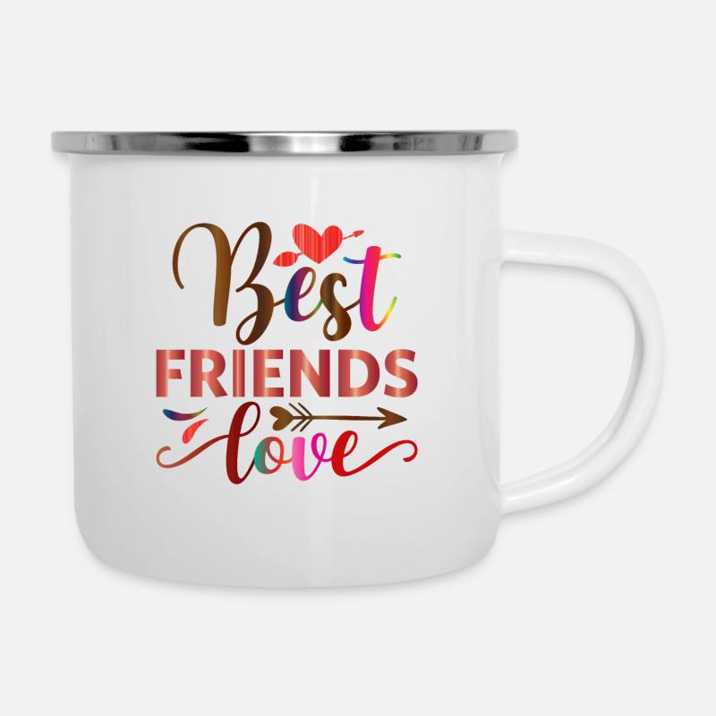 Meilleurs amis aiment - Tasse émaillée - blanc