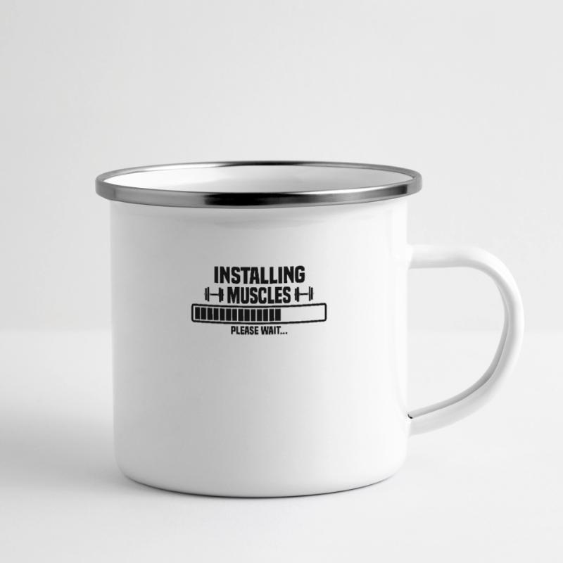 Installing muscles – please wait Camper Mug