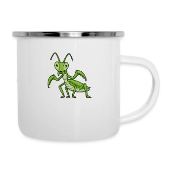Mante religieuse Kawaii - Tasse émaillée - blanc - Droite
