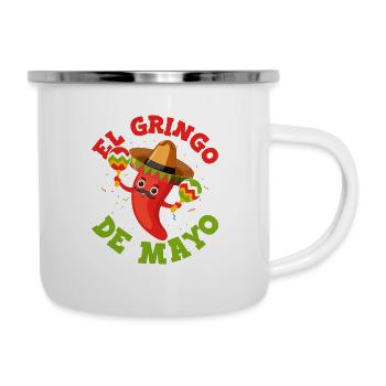El Gringo De Mayo Cinco De Mayo Sombrero - Tasse émaillée - blanc - Droite