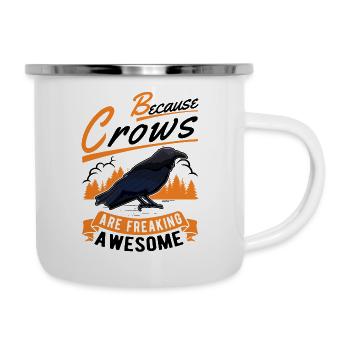 Parce que les corbeaux sont des corbeaux géniaux - Tasse émaillée - blanc - Droite
