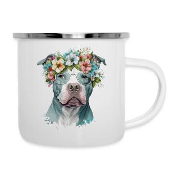 Nice pit bull - Camper Mug - white - Right