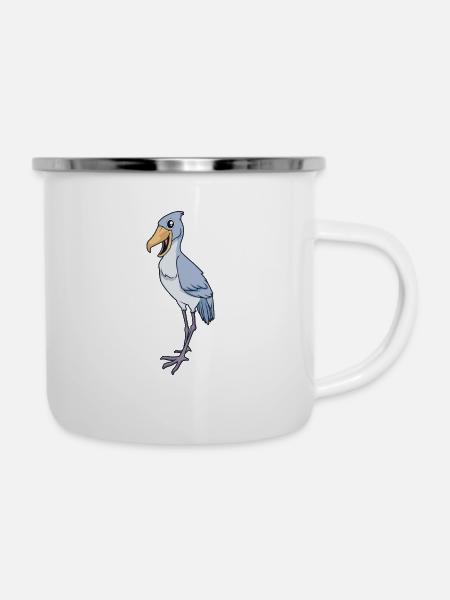 Kawaii Schuhschnabel - Emaille-Tasse - Weiß