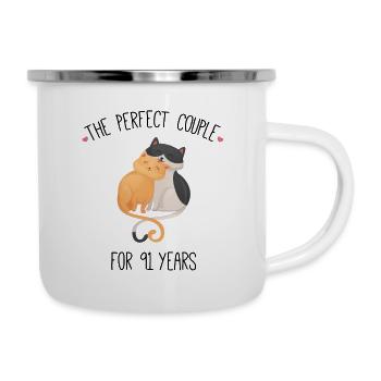 The Perfect Couple For 91 Years Wedding - Camper Mug - white - Right