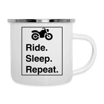 Cool "Ride Sleep Repeat" design for him and her - Camper Mug - white - Right