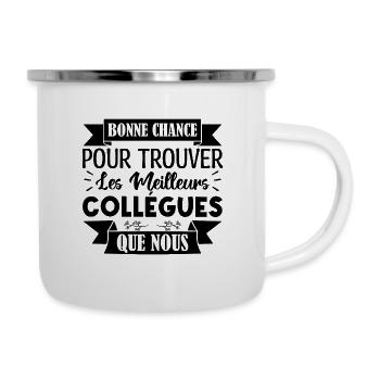 idée Cadeau Collègue. départ Collègues retraite. - Tasse émaillée - blanc - Droite