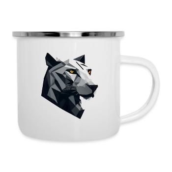 Minimalistic Panther - Camper Mug - white - Right