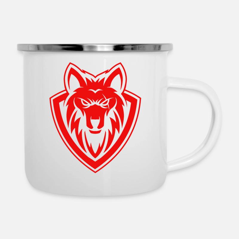 Red Alpha - Camper Mug - white