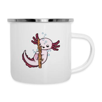 Axolotl Bassoon Musical Instrument Big Band Oboe - Camper Mug - white - Right