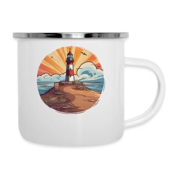 Phare 1 - Tasse émaillée - blanc - Droite