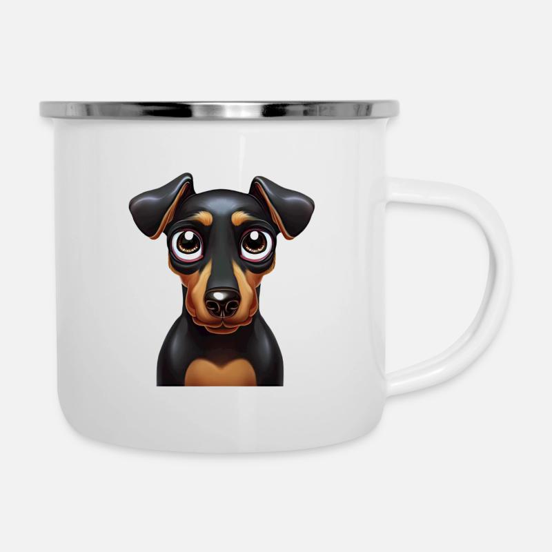 Delightful Doberman Pawsomeness - Camper Mug - white