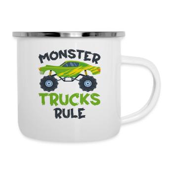 Monster Trucks - Monster Trucks Rule - Emaille-Tasse - Weiß - Rechts