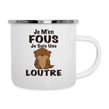 Je M'en Fous Je Suis Une Loutre Cadeau - Tasse émaillée - blanc - Droite