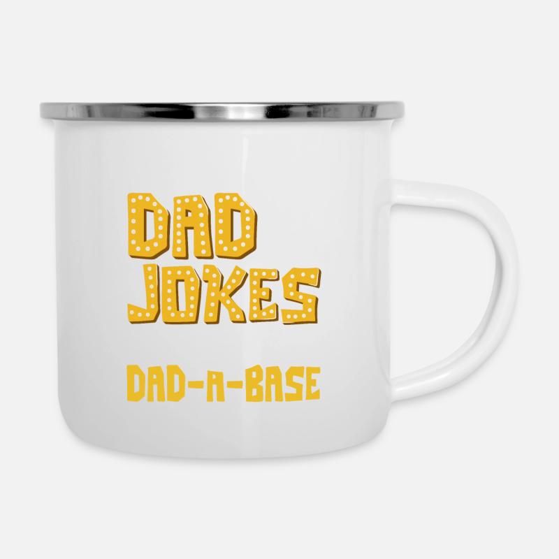 I Keep All My Dad Jokes In A Dad A Base - Camper Mug - white