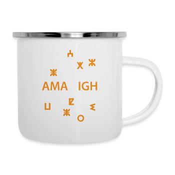 AMAZIGH SYMBOLE BERBERE Z IMAZIGHEN BIJOU KABYL - Tasse émaillée - blanc - Droite