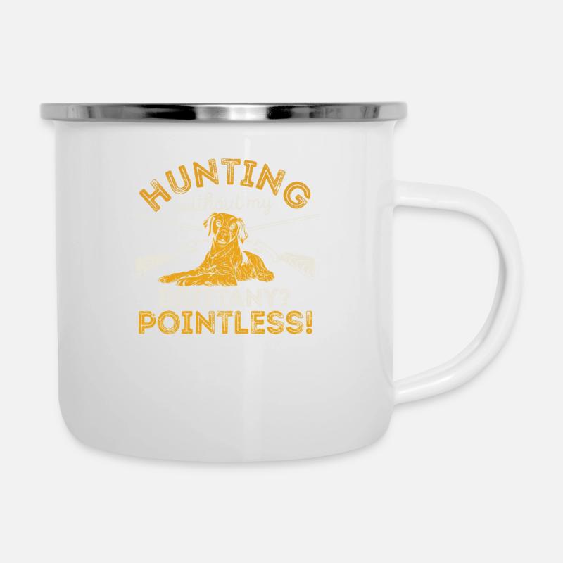 Hunting without my Brittany Senseless dog lover - Camper Mug - white
