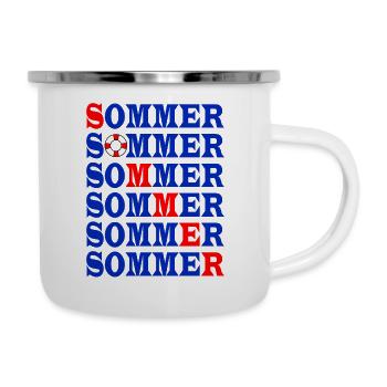 Sommer Maritim - Emaille-Tasse - Weiß - Rechts