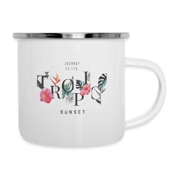 Coucher de soleil sous les tropiques - Tasse émaillée - blanc - Droite