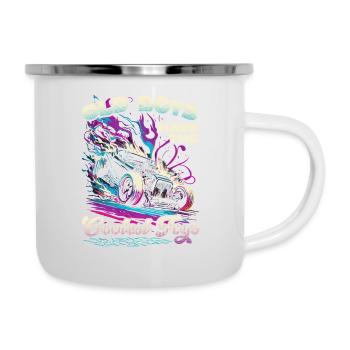 Hot Rod Grandpa, Old Boys Coolest Toys, Muscle Car - Camper Mug - white - Right