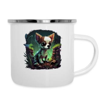 Chihuahua | Gaming Gamer Funny Comic Videogame - Camper Mug - white - Right