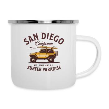 San Diego California Surfer Paradise - Camper Mug - white - Right