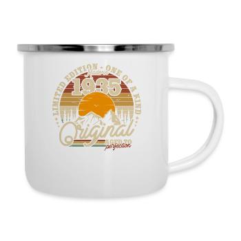 Vintage Geburtstagsgeschenk 1935 88/89 Jahre - Emaille-Tasse - Weiß - Rechts