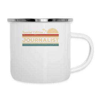 Vintage-Sonderausgabe Journalisten-Journalismus - Emaille-Tasse - Weiß - Rechts